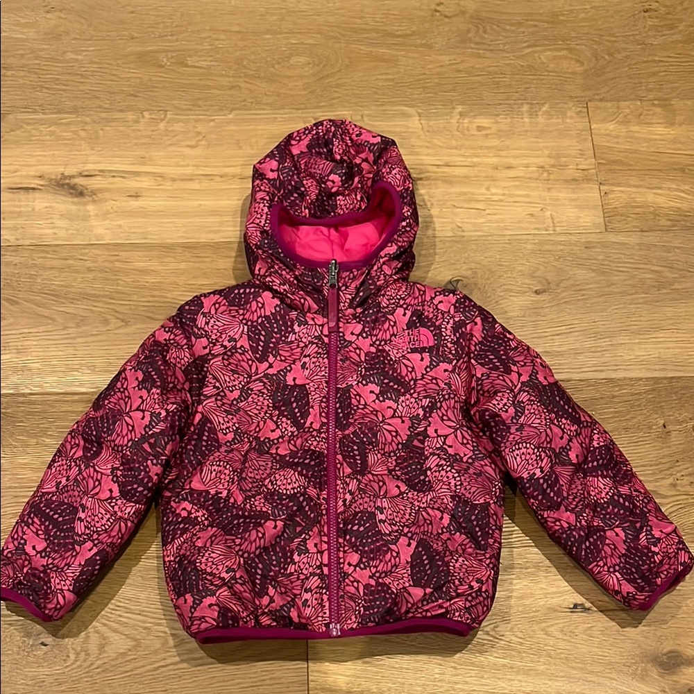 The North Face Girls Perrito Reversible Pink Winter Puffer Coat Jacket XXS (5)